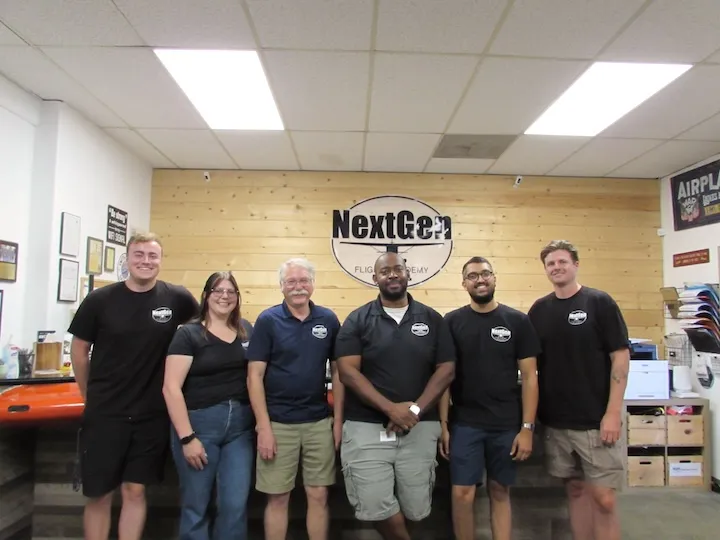CFI team at NextGen Flight Academy in office